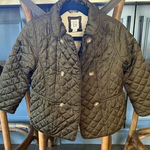 GAP Kids Olive Quilted Puffer Jacket
